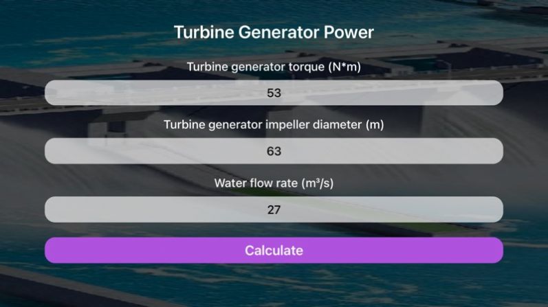 TurbineGeneratorPower