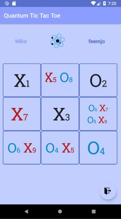 井字棋量子游戏截图